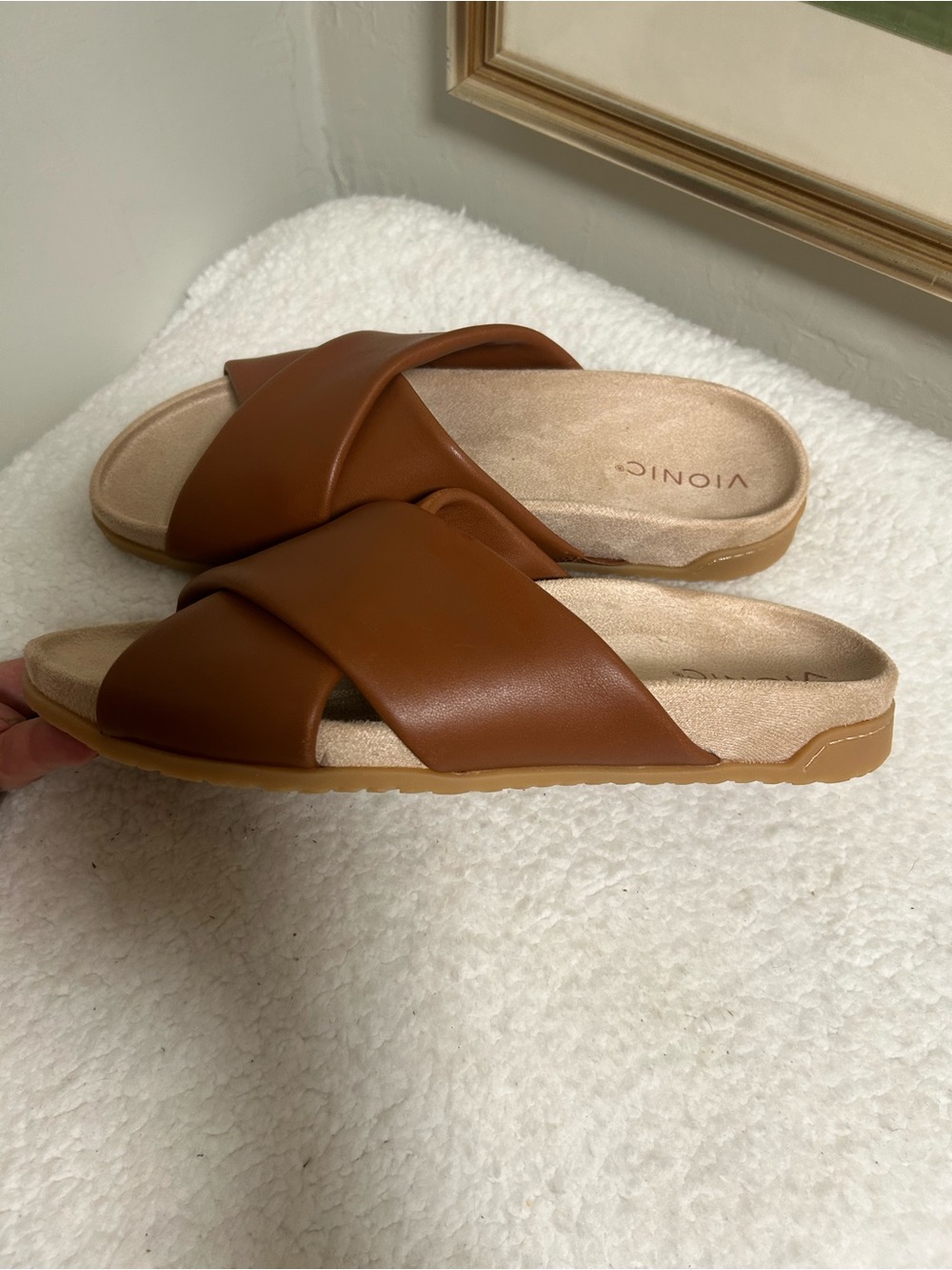 Vionic Etna Leather Slide Sandal - Picture 4 of 6